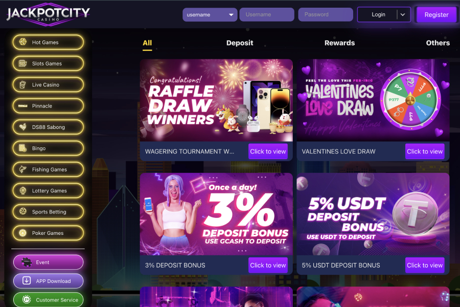 Jackpotcity Casino Spam site